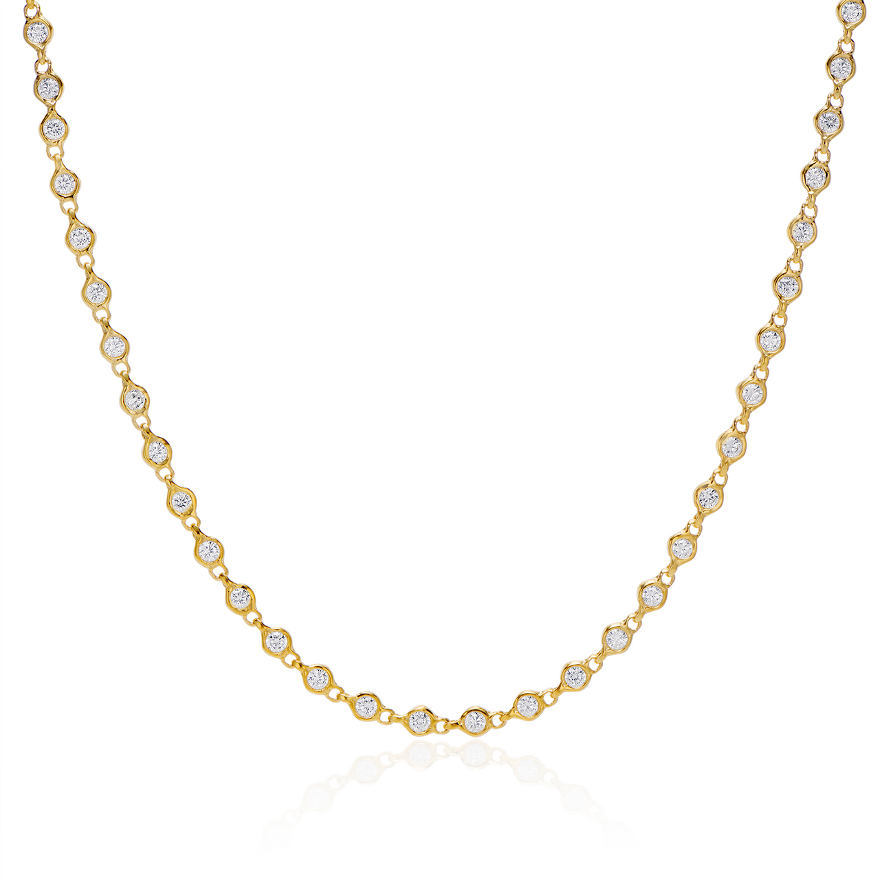Mega Ziggy Diamond Tennis Necklace